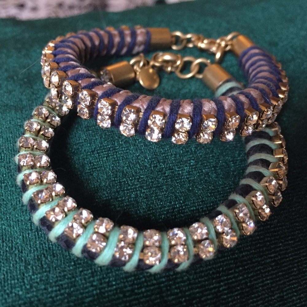 J.Crew rhinestone bracelets